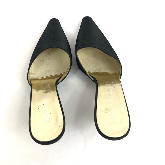 Anne Klein Women’s Black Pointed Toe Slide Mules - Picture 4 of 8